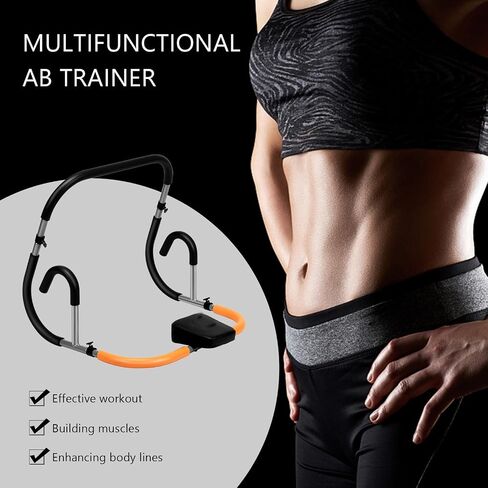 GYMAX Ab Crunch Trainer, Portable Ab Workout Equipment with Padded Headrest for Core Muscle Strength, Abdominal Exercise Machine for Suit Up Trainer for Home Gym Fitness in Saudi Arabia