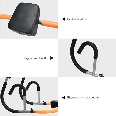 GYMAX Ab Crunch Trainer, Portable Ab Workout Equipment with Padded Headrest for Core Muscle Strength, Abdominal Exercise Machine for Suit Up Trainer for Home Gym Fitness in Saudi Arabia