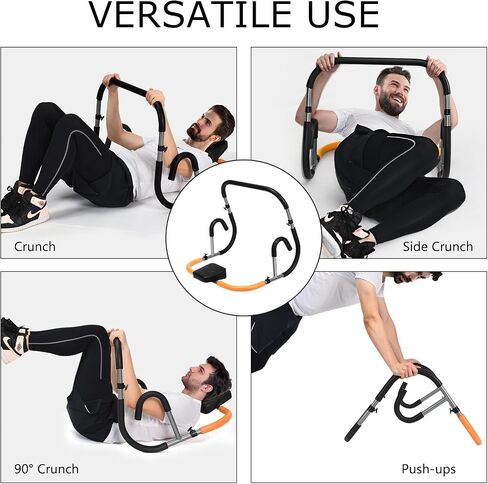 GYMAX Ab Crunch Trainer, Portable Ab Workout Equipment with Padded Headrest for Core Muscle Strength, Abdominal Exercise Machine for Suit Up Trainer for Home Gym Fitness in Saudi Arabia