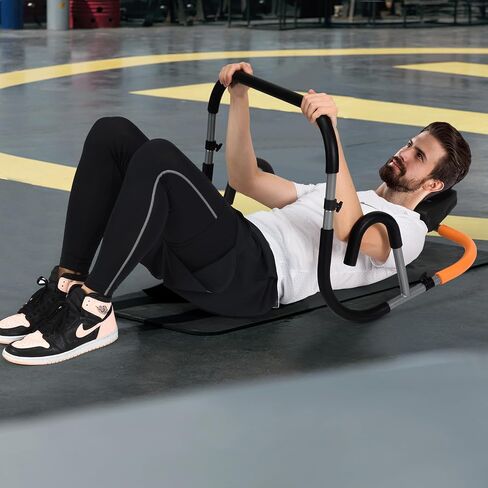 GYMAX Ab Crunch Trainer, Portable Ab Workout Equipment with Padded Headrest for Core Muscle Strength, Abdominal Exercise Machine for Suit Up Trainer for Home Gym Fitness in Saudi Arabia
