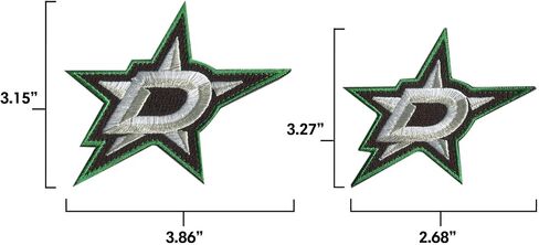 رقعة خطافية للشعار الأساسي من Hedi Dallas Stars (صغير) (رقعة V elcro - لا يمكن كيها) (موزع الترخيص) - من HEDiGEAR in Saudi Arabia