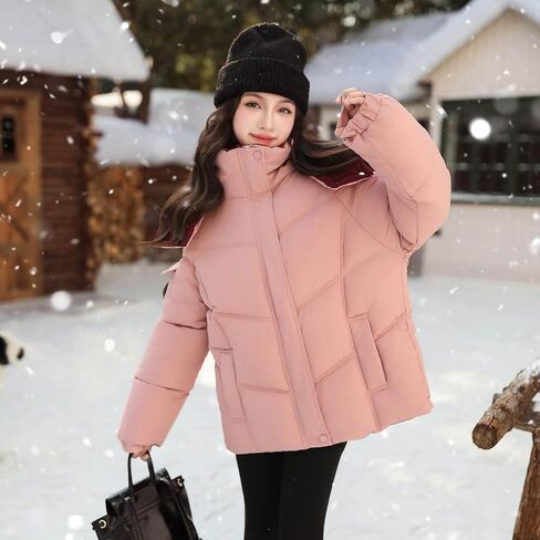 Winter Coats for Girls with Hood Trendy Water Resistant Puffer Jacket Thicken Warm Quilted Jackets Outwear 5-15 Years in Saudi Arabia