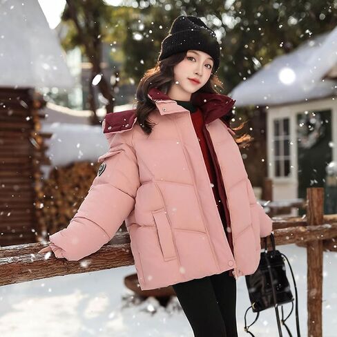 Winter Coats for Girls with Hood Trendy Water Resistant Puffer Jacket Thicken Warm Quilted Jackets Outwear 5-15 Years in Saudi Arabia