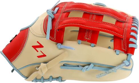 SSK Z7 Specialist Outfield Baseball Glove –12.5" - 12.75" – Right & Left Hand Throw (Camel/Red/Columbia, 12.75" - Right Hand Throw) in Saudi Arabia