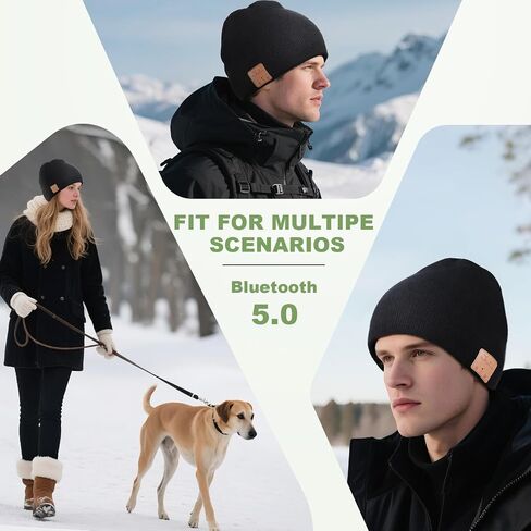Bluetooth Beanie for Men Hat with Headphones,Unisex Tech Gifts Stocking Stuffers Adults in Saudi Arabia
