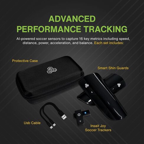Smart Soccer Shin Guards with Performance Tracking – Monitors Speed, Distance, Power & Balance, No Subscription, Compete on Leaderboards, Bluetooth Enabled, 2 Youth in Saudi Arabia