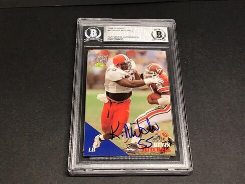 Kevin Mitchell Signed 1994 Classic Card #67 S.F. 49ers Auto Beckett BAS COA 1A - Baseball Slabbed Autographed Cards in Saudi Arabia