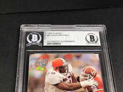 Kevin Mitchell Signed 1994 Classic Card #67 S.F. 49ers Auto Beckett BAS COA 1A - Baseball Slabbed Autographed Cards in Saudi Arabia