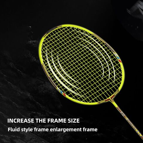 Badminton Racket Set,Badminton Rackets,Both Offensive and Defensive,Lightweight Composite Carbon Fiber 82g Durable Racket,with 2 Rackets,2 Shuttlecocks,and 1 Ball Bag in Saudi Arabia