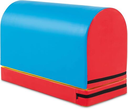 Goplus Mailbox Tumbling Mat، صندوق القفز للجمباز مع حصيرة قابلة للفصل، مقبض حمل، جلد PU ممتاز، مدرب مساعد على القفز المحمول للأطفال في المنزل لممارسة التمارين الرياضية in Saudi Arabia