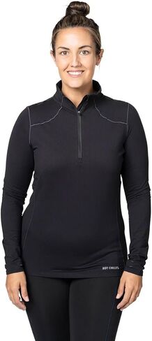 طبقة أساسية مريحة وممتصة للرطوبة وخفيفة الوزن للنساء من Hot Chillys Clima-Tek Zip T in Saudi Arabia