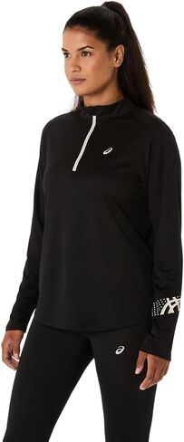 ملابس الجري النسائية ASICS ICON 1/2 ZIP LONG SLEEVE TOP للجري in Saudi Arabia