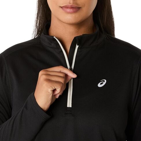 ملابس الجري النسائية ASICS ICON 1/2 ZIP LONG SLEEVE TOP للجري in Saudi Arabia