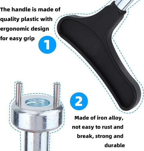 2pcs Golf Shoe Spike Wrench, Multi-Function Golf Shoe Spike Removal Tool Adjustment Cleat Key Universal Spikes Shoes Replacement Tool, Durable & Easy Grip in Saudi Arabia