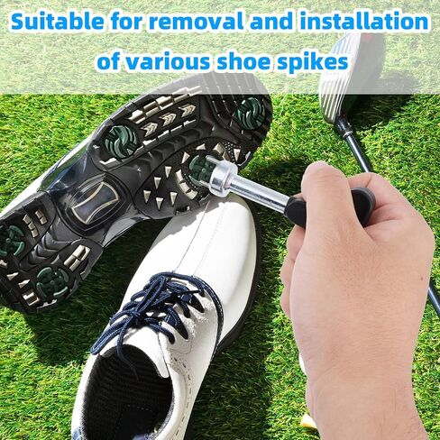 2pcs Golf Shoe Spike Wrench, Multi-Function Golf Shoe Spike Removal Tool Adjustment Cleat Key Universal Spikes Shoes Replacement Tool, Durable & Easy Grip in Saudi Arabia