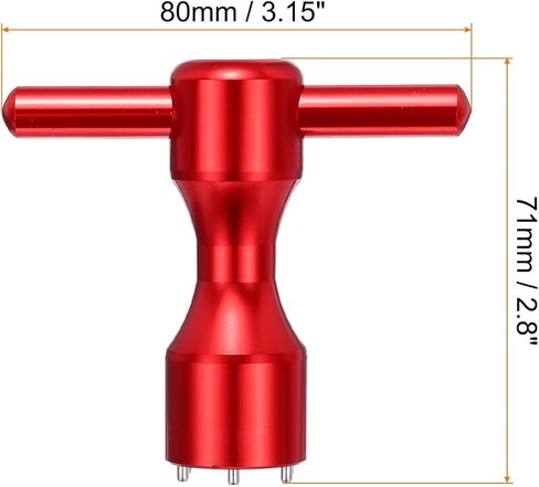 HARFINGTON Golf Putter Wrench Aluminum Alloy 6 Pin Hole Tool Red, 71mm x 80mm (2.8" x 3.15") in Saudi Arabia