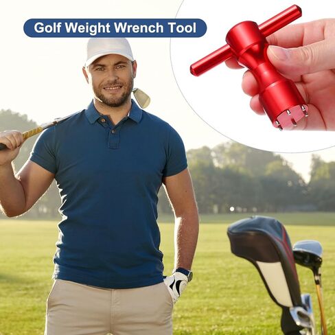 HARFINGTON Golf Putter Wrench Aluminum Alloy 6 Pin Hole Tool Red, 71mm x 80mm (2.8" x 3.15") in Saudi Arabia