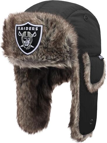 FOCO NFL Unisex-Adult NFL Team Logo Faux Fur Trapper Novelty Hat in Saudi Arabia