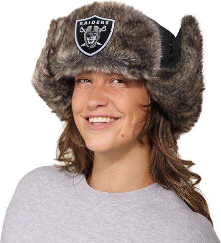 FOCO NFL Unisex-Adult NFL Team Logo Faux Fur Trapper Novelty Hat in Saudi Arabia