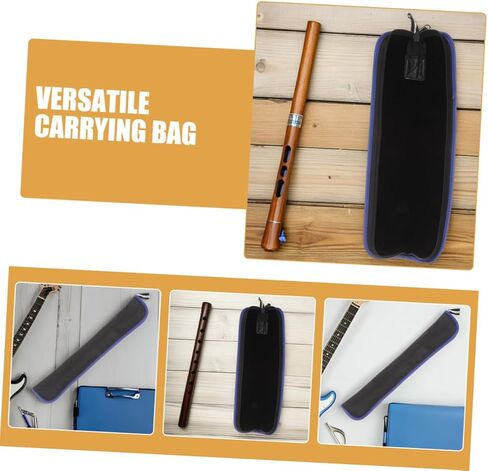 Kisangel 4pcs Waterproof Oxford Fabric Recorder Carry Case for Flutes and Saxophones Portable Music Instrument Storage Bag with Detachable Straps in Kuwait