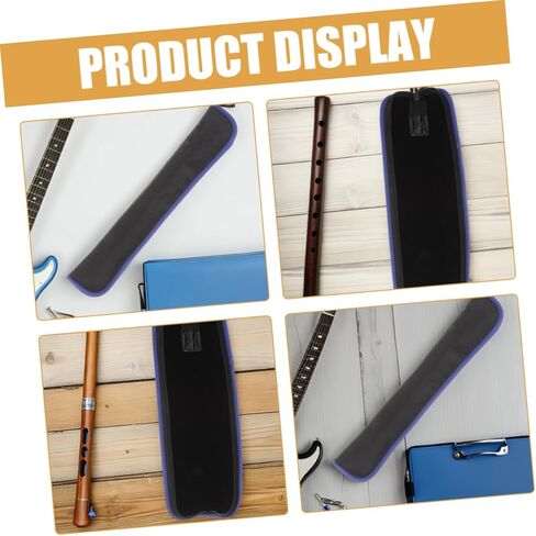 Kisangel 4pcs Waterproof Oxford Fabric Recorder Carry Case for Flutes and Saxophones Portable Music Instrument Storage Bag with Detachable Straps in Kuwait