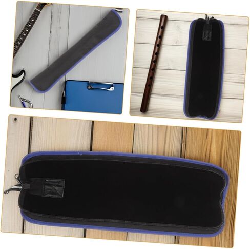 Kisangel 4pcs Waterproof Oxford Fabric Recorder Carry Case for Flutes and Saxophones Portable Music Instrument Storage Bag with Detachable Straps in Kuwait