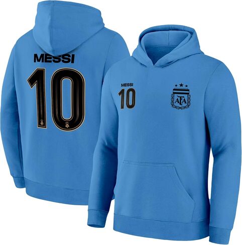 بلوفر بغطاء للرأس من Icon Sports مرخص رسميًا من الاتحاد الأرجنتيني لكرة القدم ليونيل ميسي - للأطفال من الجنسين in Saudi Arabia