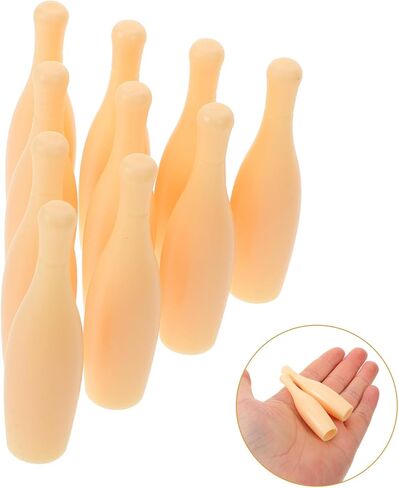 VANZACK 10Pcs Bowling Pins Reusable Indoor Tabletop Bowling Game Accessories Durable Fun Family Entertainment for Adults in Saudi Arabia