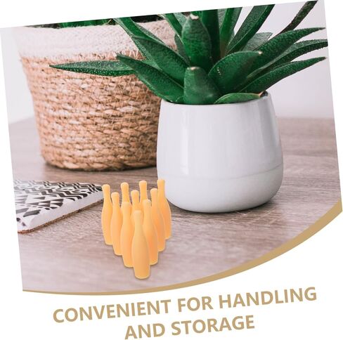 VANZACK 10Pcs Bowling Pins Reusable Indoor Tabletop Bowling Game Accessories Durable Fun Family Entertainment for Adults in Saudi Arabia