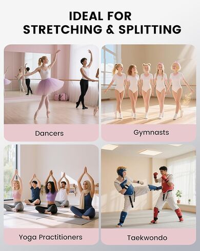 آلة منفصلة للمرونة، آلة تمديد الساق بطول قابل للتعديل وتوسيع 0-180 درجة، مدرب تقسيم الساق مناسب للرقص/اليوغا/التشجيع/الباليه وتمارين الصالة الرياضية المنزلية in Kuwait