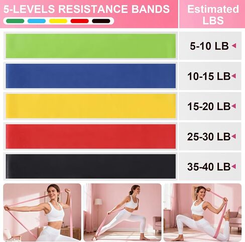 Pilates Kit 14 Pcs, Pilates Essentials Kit for Women, Pilates Equipment for Home with Yoga Circle Ball Ring, 5 Resistance Bands,Pedal Puller Resistance Band,Anti-Slip Socks for Starter Set Accessories in Saudi Arabia