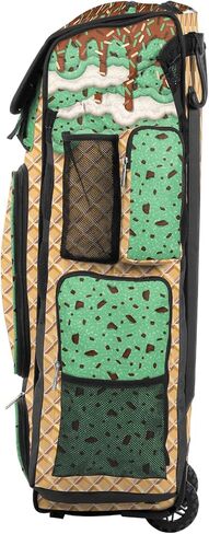حقيبة الخفافيش الدوارة Boombah Superpack XL - 91.44 سم × 40.64 سم × 23.5 سم - مقبض تلسكوبي - يحمل 8 مضارب - إصدار بعجلات - رقاقة شوكولاتة الآيس كريم بالنعناع ذهبي/نعناع/برتقالي تكساس in Saudi Arabia