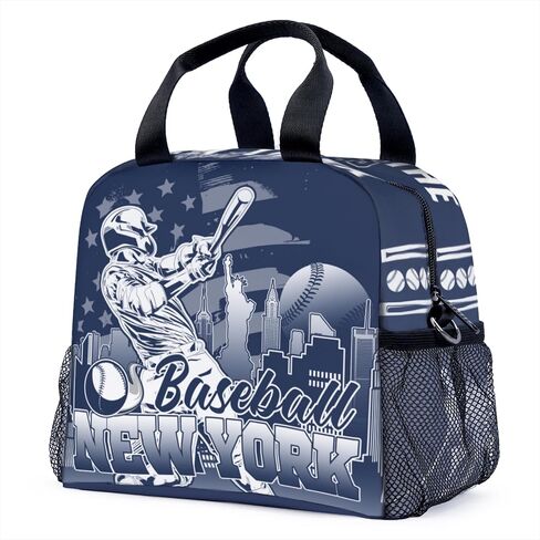 Baseball Gifts for New York, Baseball Lunch Box, Lunch Containers for Fans, Insulated Lunch Bags with Adjustable Shoulder Strap in Saudi Arabia