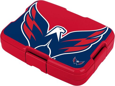 FOCO NHL Unisex-Adult Officially Licensed 2-Tone Big Logo Team Color Hockey Leak Proof 5 Compartment Bento Lunch Box - Chicago Blackhawks in Saudi Arabia