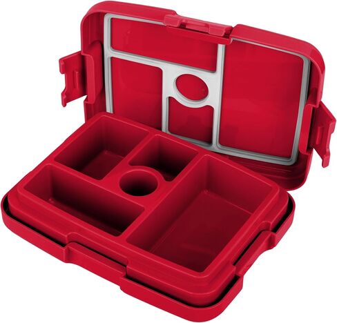 FOCO NHL Unisex-Adult Officially Licensed 2-Tone Big Logo Team Color Hockey Leak Proof 5 Compartment Bento Lunch Box - Chicago Blackhawks in Saudi Arabia
