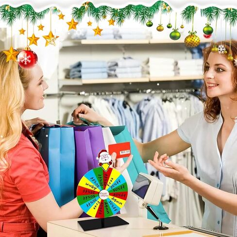 Christmas Spinning Prize Wheel, 8" Dry Erase Spinning Wheel for Prizes with Stand, 16 Slots Tabletop Spinner Wheel for Carnival, Party, Pub, Fortune Spin Game, Home Play, School Activity (#A) in Saudi Arabia