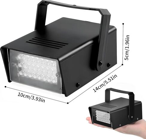 Mini Strobe Light with 24 Super Bright White LED Speed Controllable Special Stage Lighting Effects Designed for Bar Dance Hall Cabaret Parties Christmas Halloween Wedding Decoration (White) in Saudi Arabia