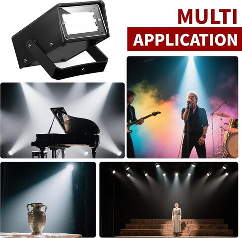 Mini Strobe Light with 24 Super Bright White LED Speed Controllable Special Stage Lighting Effects Designed for Bar Dance Hall Cabaret Parties Christmas Halloween Wedding Decoration (White) in Saudi Arabia