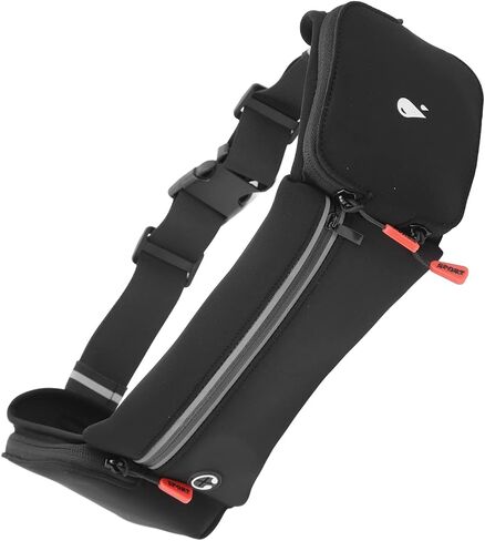Drfeify Adjustable Hydration Belt Running Waist Belt with Bottle Holder Pouch, Running Pack for Outdoor Sports, Headphone Hole Design for Fitness, Suitable for Mobile Phones Up to 7.2 Inches (Grey) in Saudi Arabia