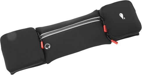 Drfeify Adjustable Hydration Belt Running Waist Belt with Bottle Holder Pouch, Running Pack for Outdoor Sports, Headphone Hole Design for Fitness, Suitable for Mobile Phones Up to 7.2 Inches (Grey) in Saudi Arabia