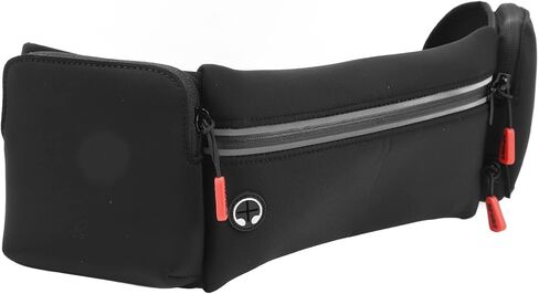 Drfeify Adjustable Hydration Belt Running Waist Belt with Bottle Holder Pouch, Running Pack for Outdoor Sports, Headphone Hole Design for Fitness, Suitable for Mobile Phones Up to 7.2 Inches (Grey) in Saudi Arabia