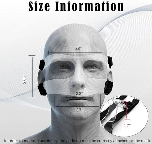 واقي الأنف من كيداو للأنف المكسور، قناع درع وجه كرة السلة قابل للتعديل مع بطانة إسفنجية للرجال والنساء، أقنعة التدريب الرياضية تحمي أنفك ووجهك من الإصابة لكرة السلة وكرة القدم in Kuwait