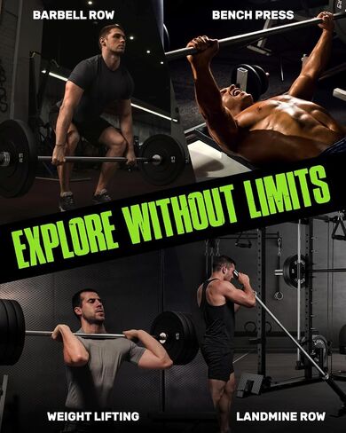 PB01 7FT Olympic Barbell، شريط الوزن مع قبضة مخرشة للقرفصاء، الرفع الميت، رفع الأثقال، تدريب القوة، ضغط مقاعد البدلاء، يناسب لوحات الوزن القياسية 2 بوصة، سعة 1000 رطل in Kuwait
