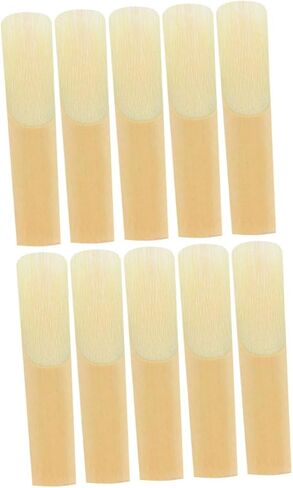 Sosoport 10pcs Saxophone Reeds for Beginners Durable Traditional Reeds Handmade Musical Instrument Accessories Stable Tone Elasticity for Soprano Saxophone in Saudi Arabia