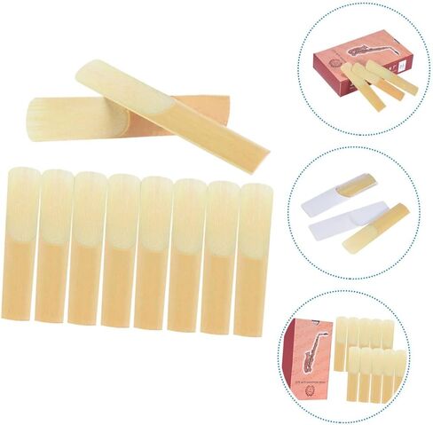 Sosoport 10pcs Saxophone Reeds for Beginners Durable Traditional Reeds Handmade Musical Instrument Accessories Stable Tone Elasticity for Soprano Saxophone in Saudi Arabia