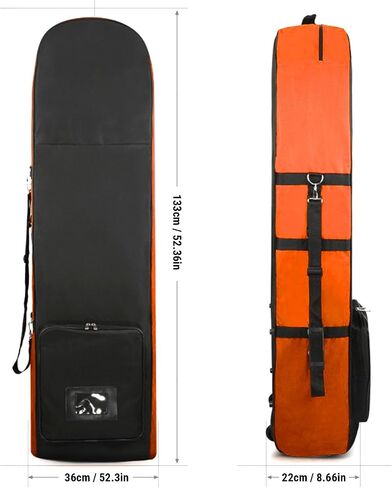 Travel Golf Bag, Foldable Golf Travel Bags for Airlines with Wheels, 14.17 x 8.66 x 52.36in, Polyester Material in Saudi Arabia