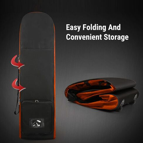 Travel Golf Bag, Foldable Golf Travel Bags for Airlines with Wheels, 14.17 x 8.66 x 52.36in, Polyester Material in Saudi Arabia