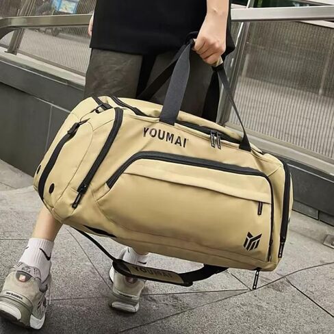 24 Inch Large Capacity Multi-Function Foldable Nylon Duffel Bag for Travel/Outdoors, Lightweight Crossbody Bag (Orange) in Saudi Arabia