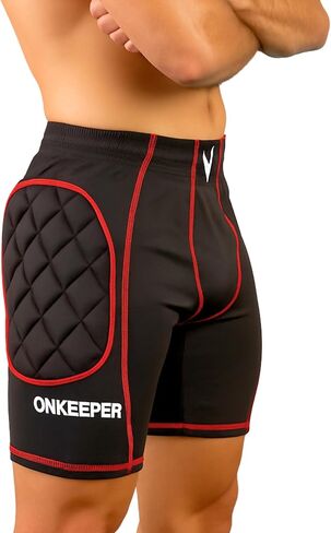 شورت حارس المرمى المبطن من ONEKEEPER - شورت حارس المرمى المضغوط للرجال مع حماية الورك - معدات لجميع المواسم للشباب والكبار in Saudi Arabia