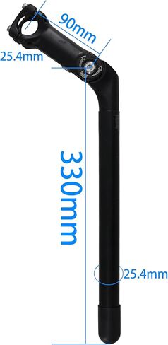 Adjustable Bike Stem, 13 inch Length, 80 Degree Adjustable Range, Aluminum Alloy, Dual Clamp Size 25.4/31.8mm in Saudi Arabia